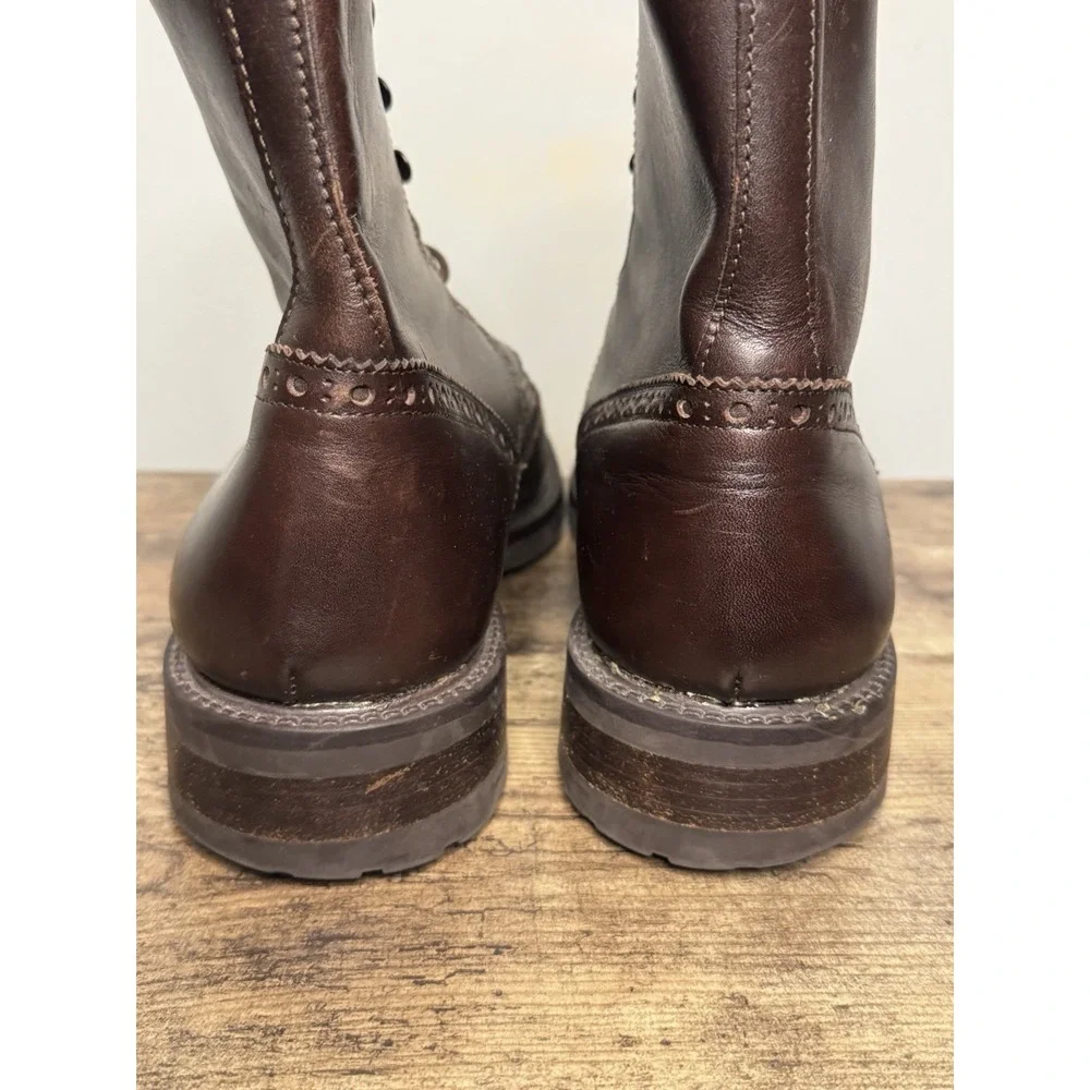 Banana Republic Men's Oxford, Wingtip, Brown Leather Boots-11.5